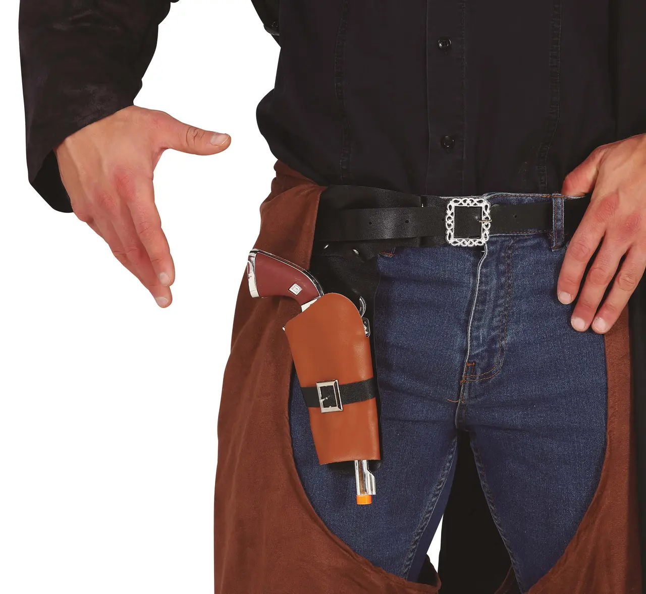 Patronbælte med cowboypistol, 25 cm