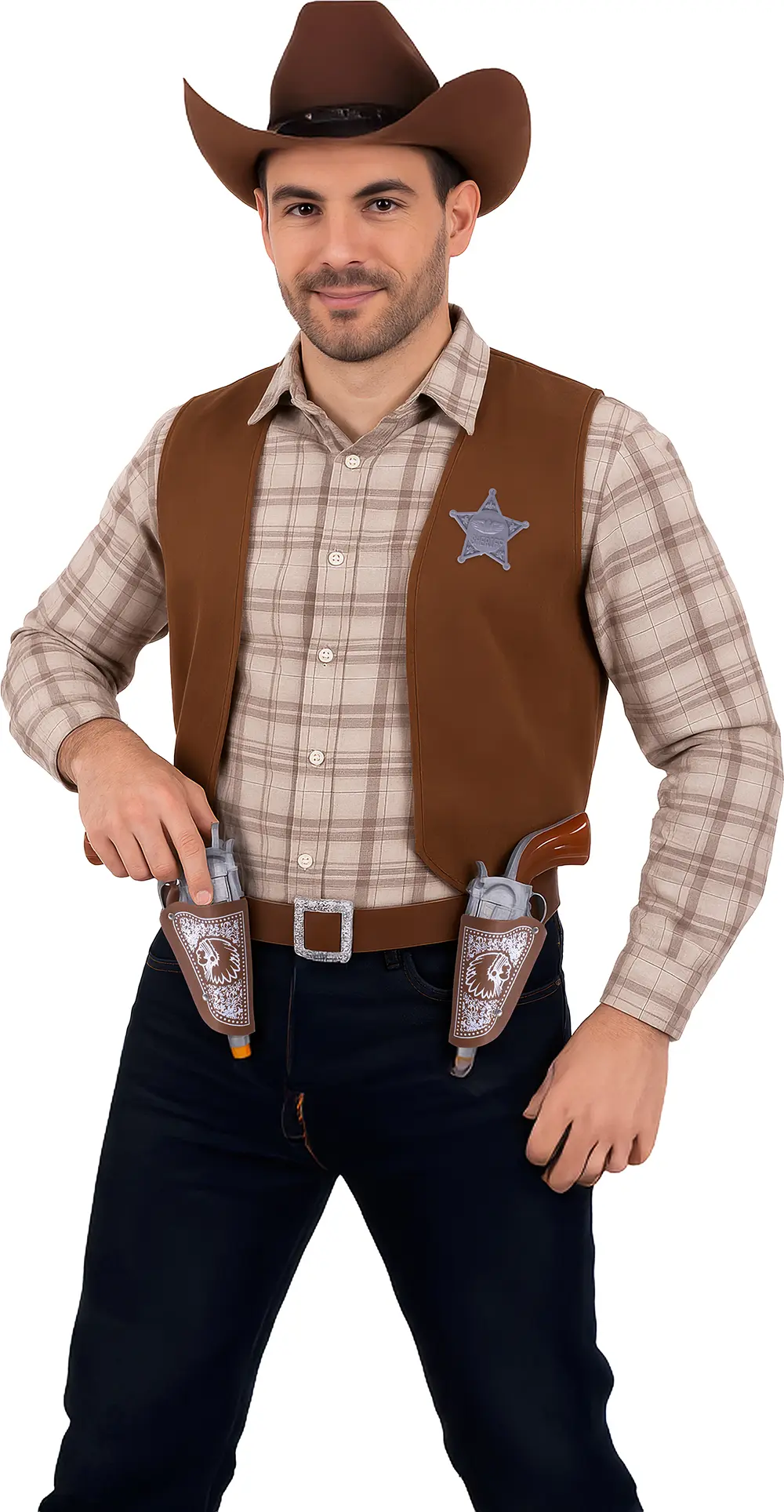 To hylstre med cowboypistol 20 cm
