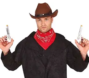 2 cowboypistoler, 20 cm