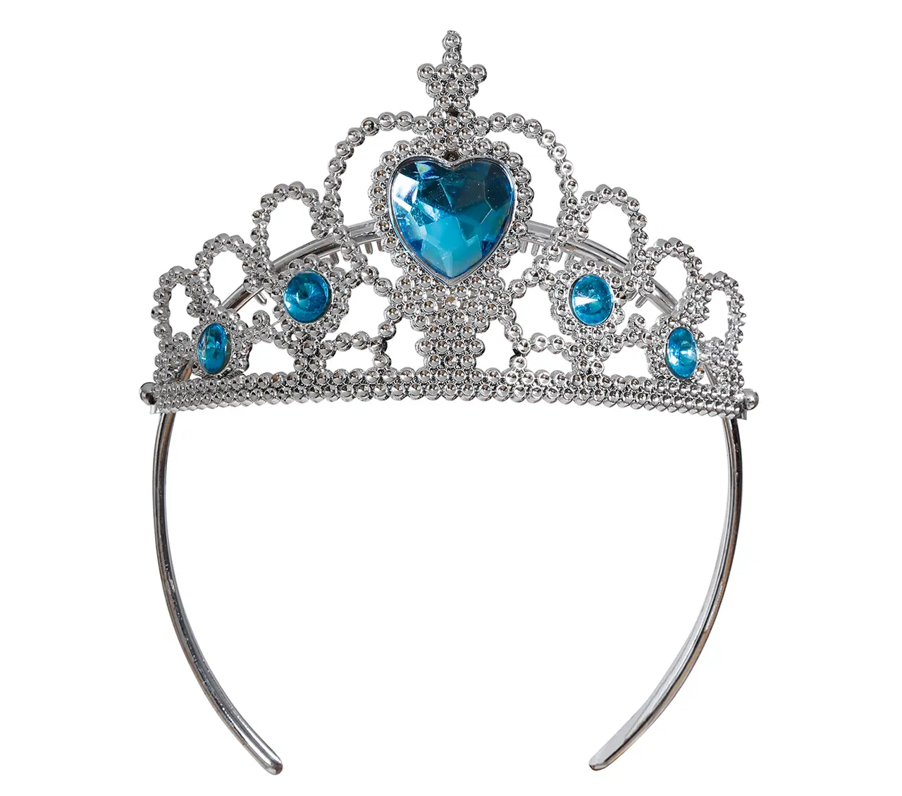 Prinsessetiara med blå sten