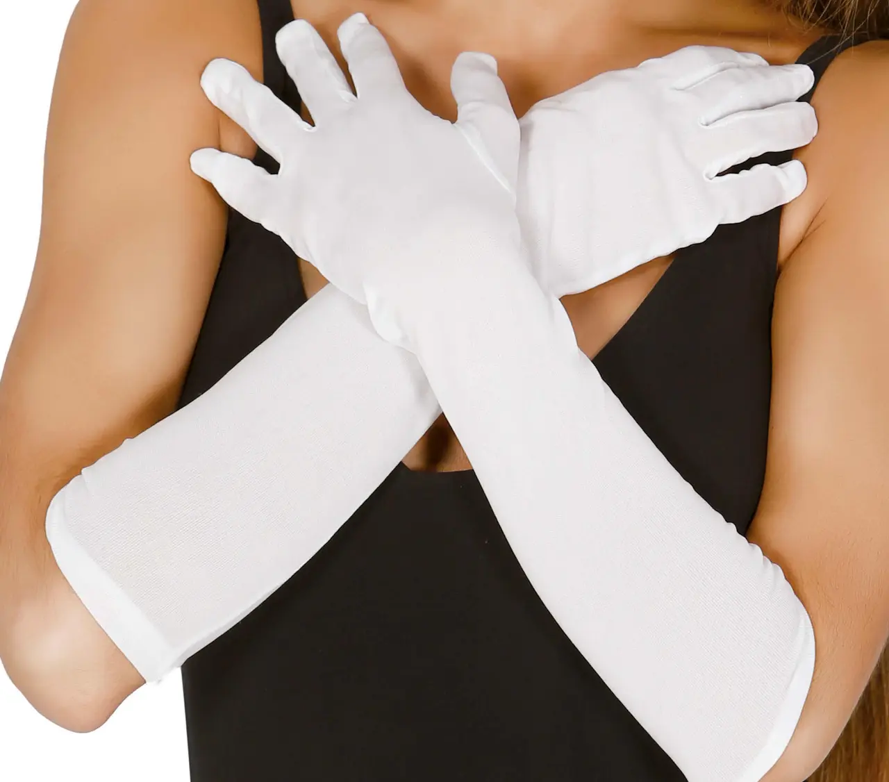 Handsker, 42 cm, hvide