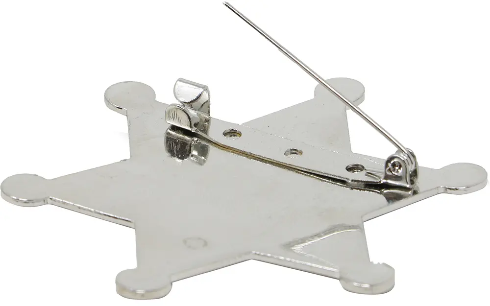 Sheriffstjerne i metal 6 cm