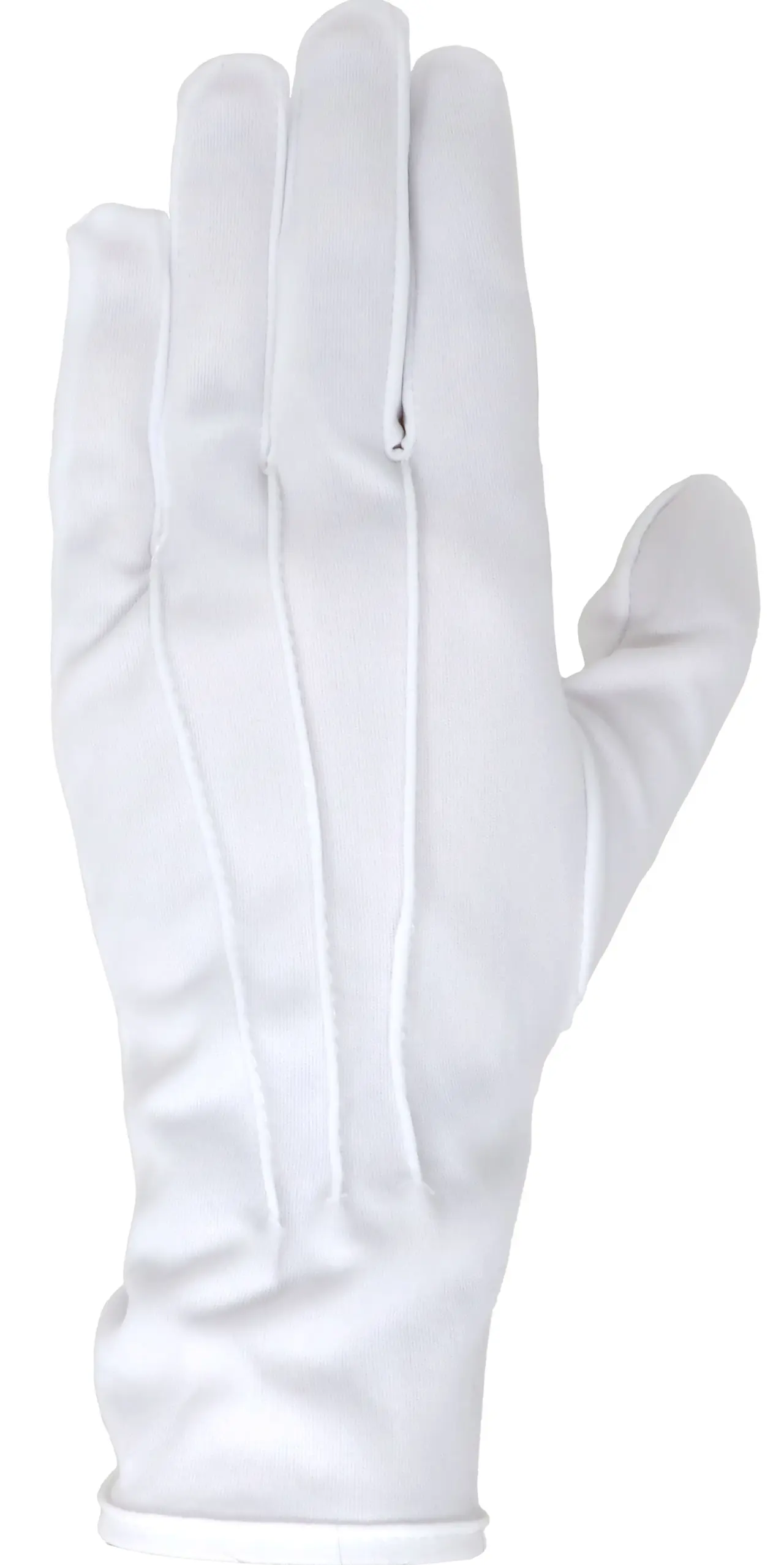 Handsker med knap, 24 cm, hvide, til voksne, HQ