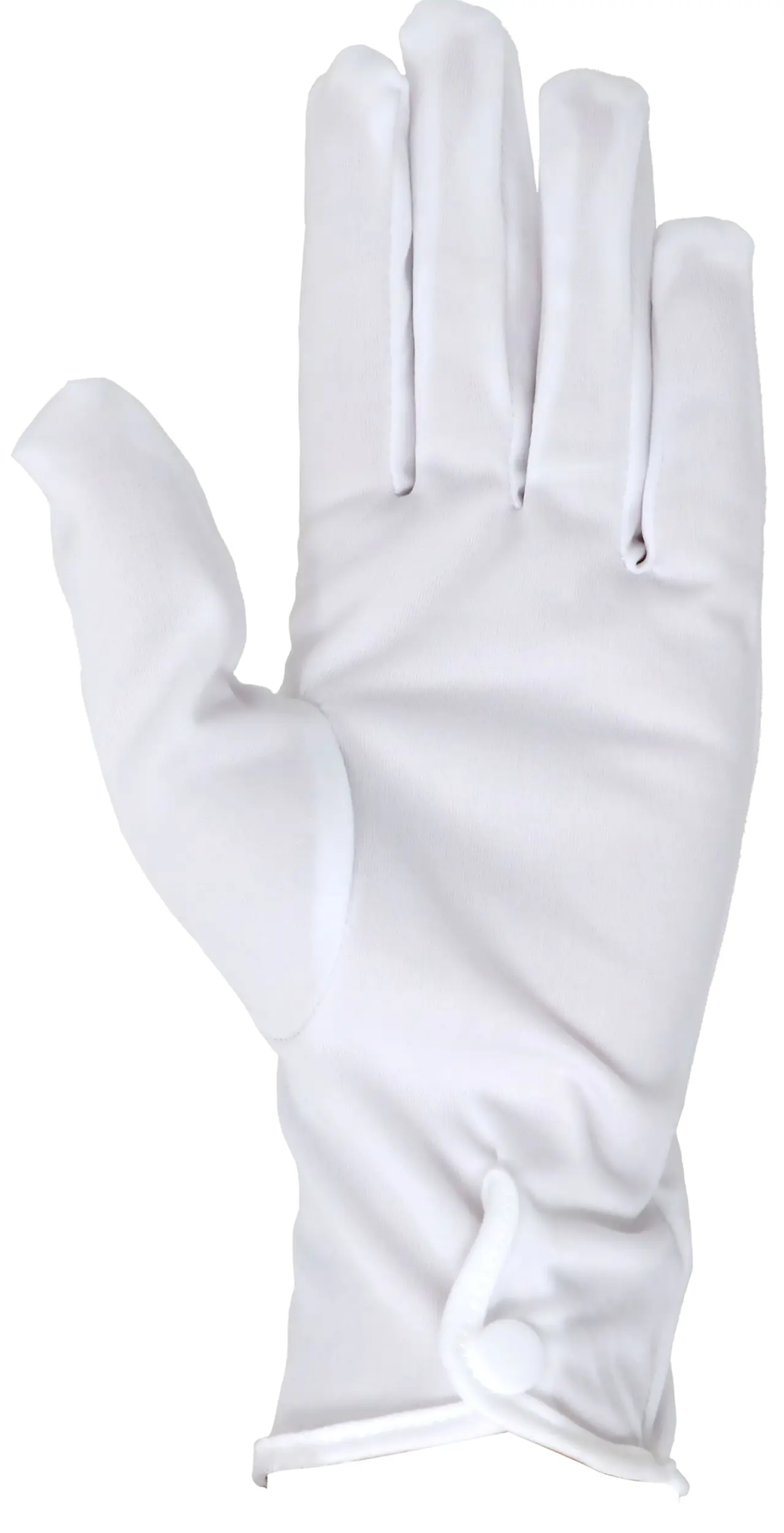 Handsker med knap, 24 cm, hvide, til voksne, HQ