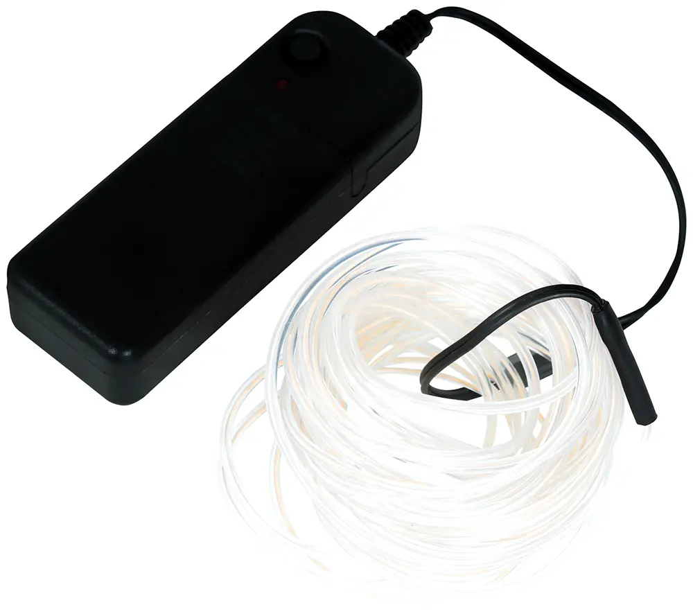 Hvid LED-lyskæde, 5 m (batteridrevet)