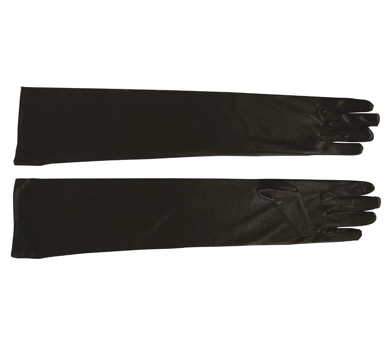Satinhandsker, 51 cm, sorte