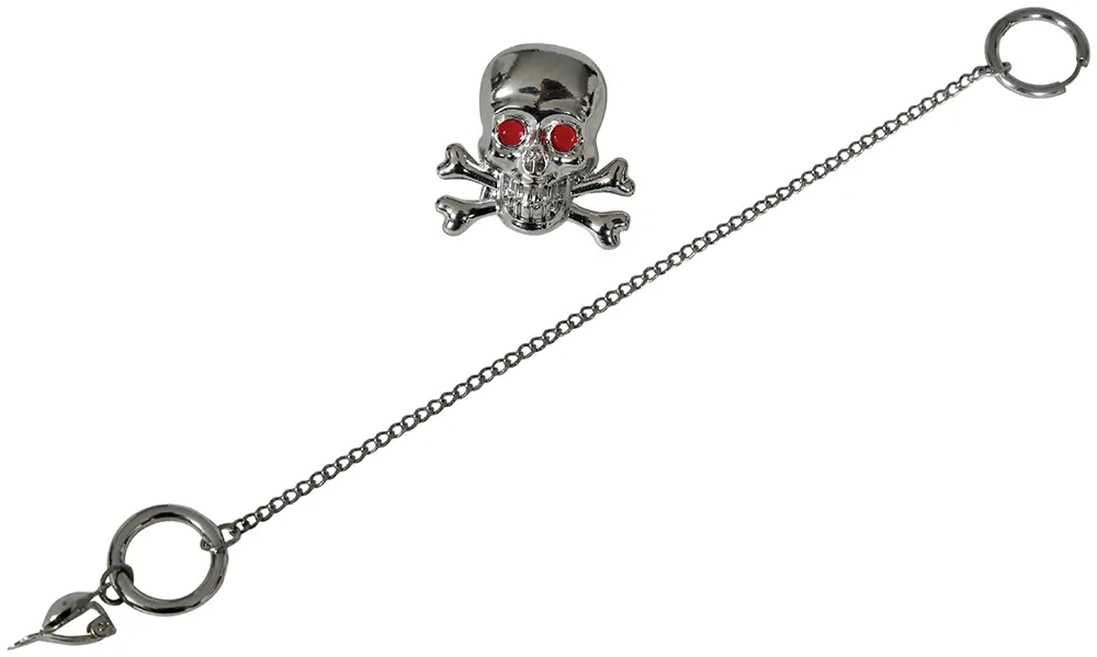 Piratring og ørering med piercing, til voksne