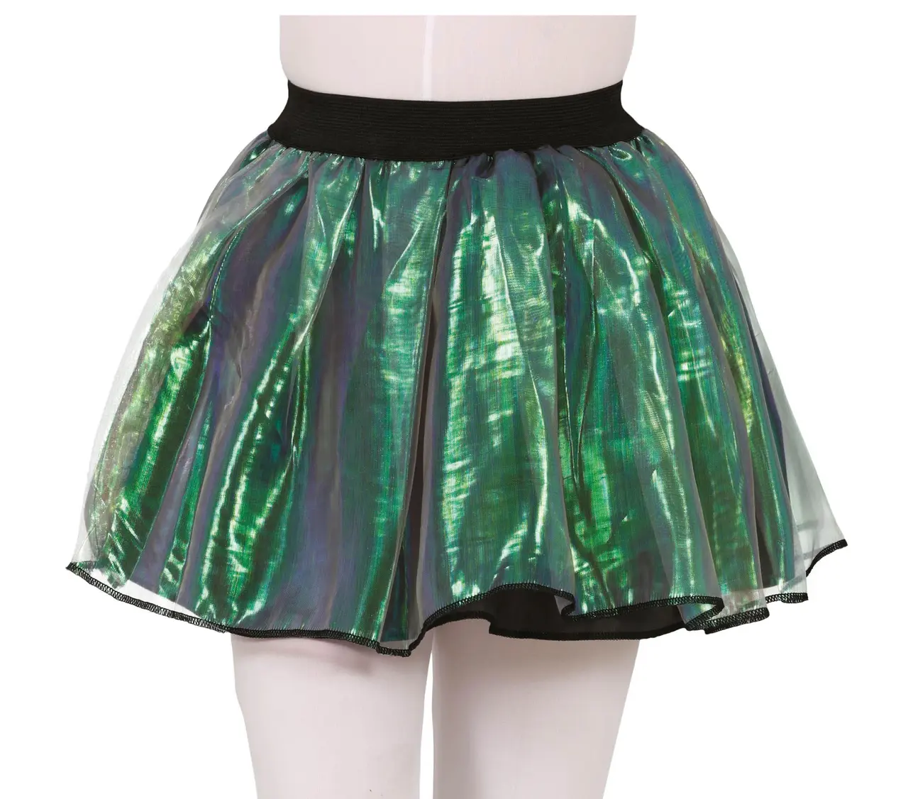 Grøn irisérende tutu, 30 cm, til børn