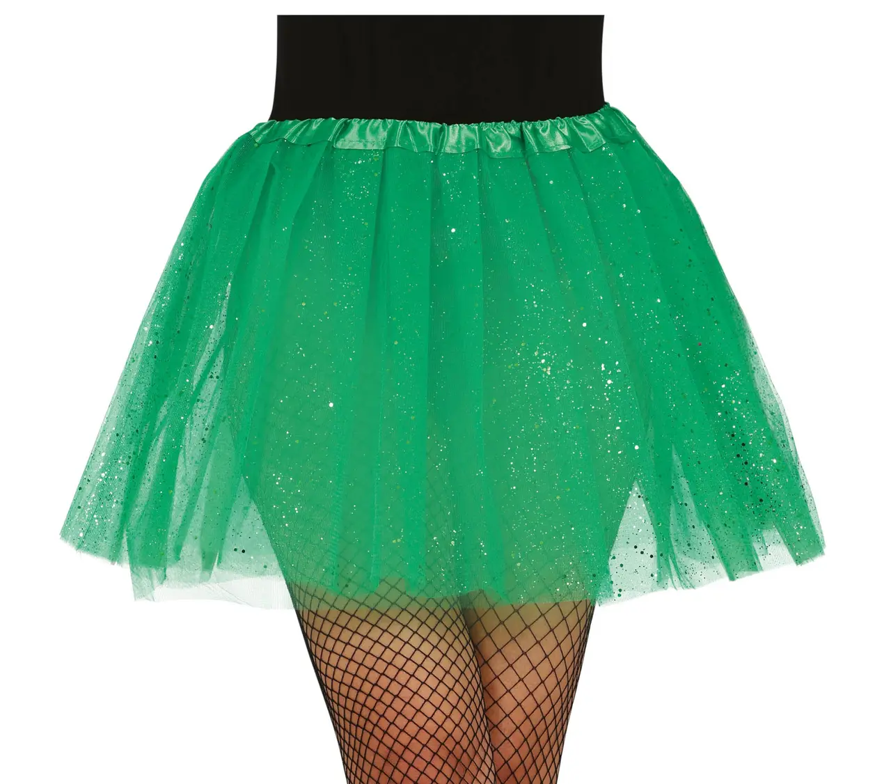 Mørkegrøn tutu med glimmer, 40 cm