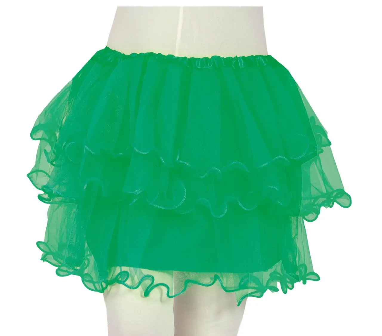 Grøn tutu med flæser til børn, 30 cm