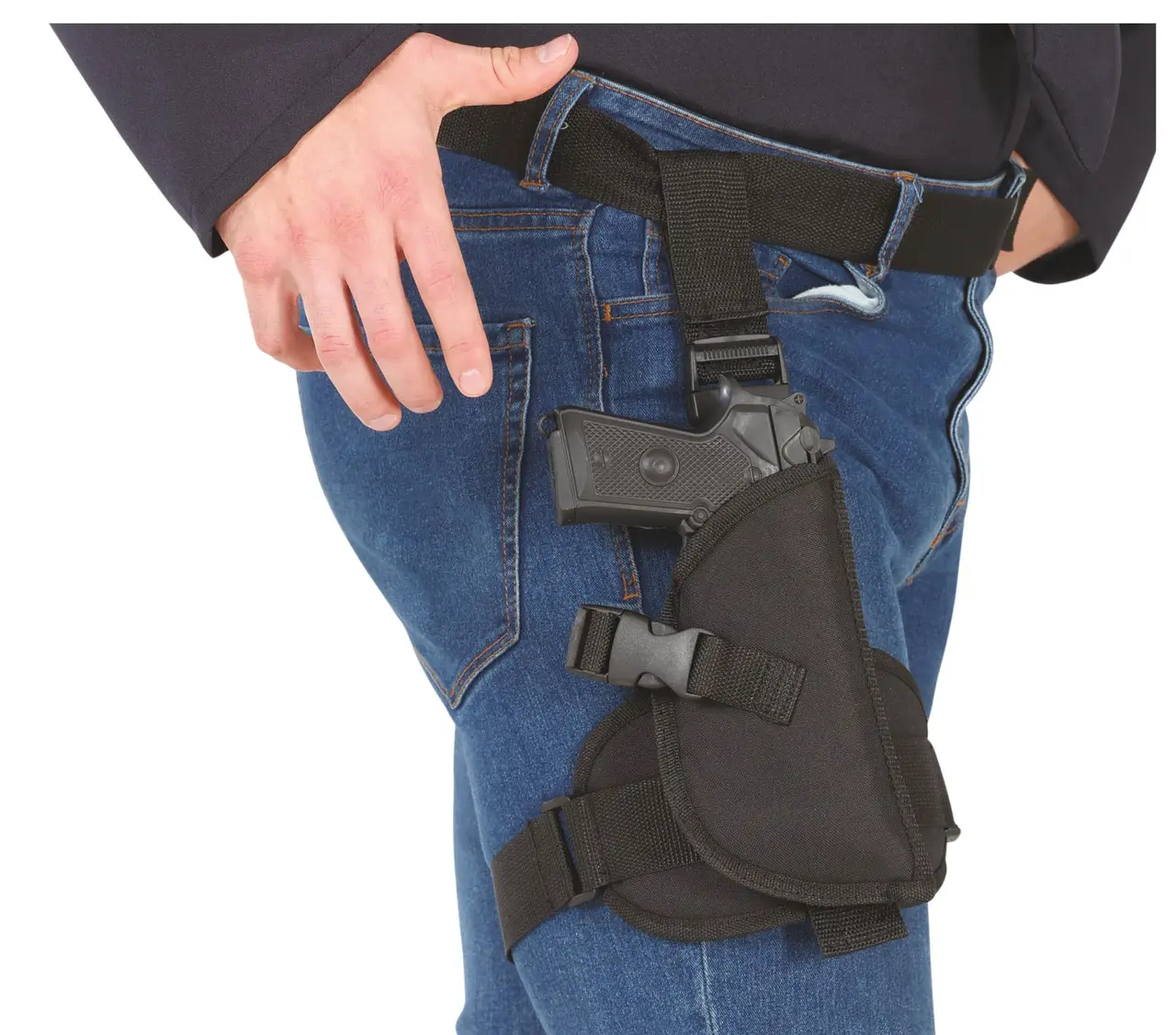 Politibælte med pistol