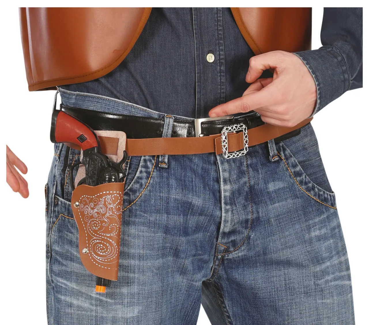 Patrontaske med pistol, 24 cm