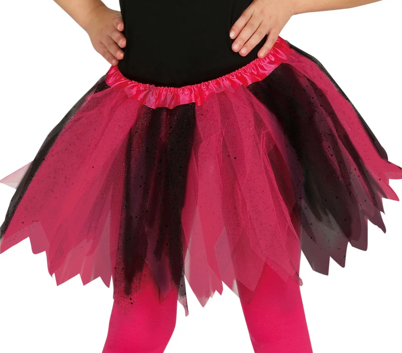 Sort/lyserød tutu til børn, 30 cm