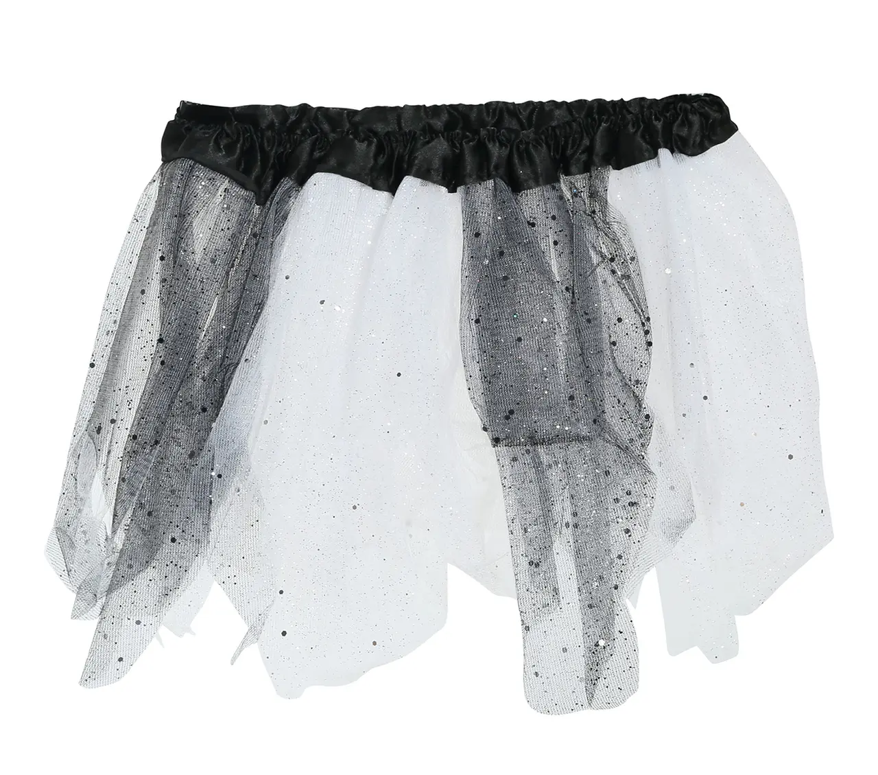 Sort/hvid tutu til børn, 30 cm
