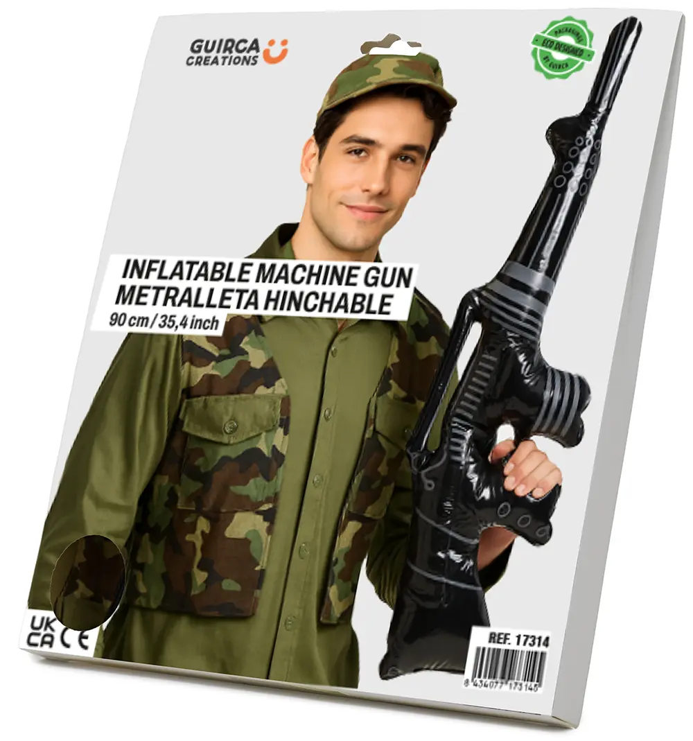 Oppustelig maskinpistol 90 cm