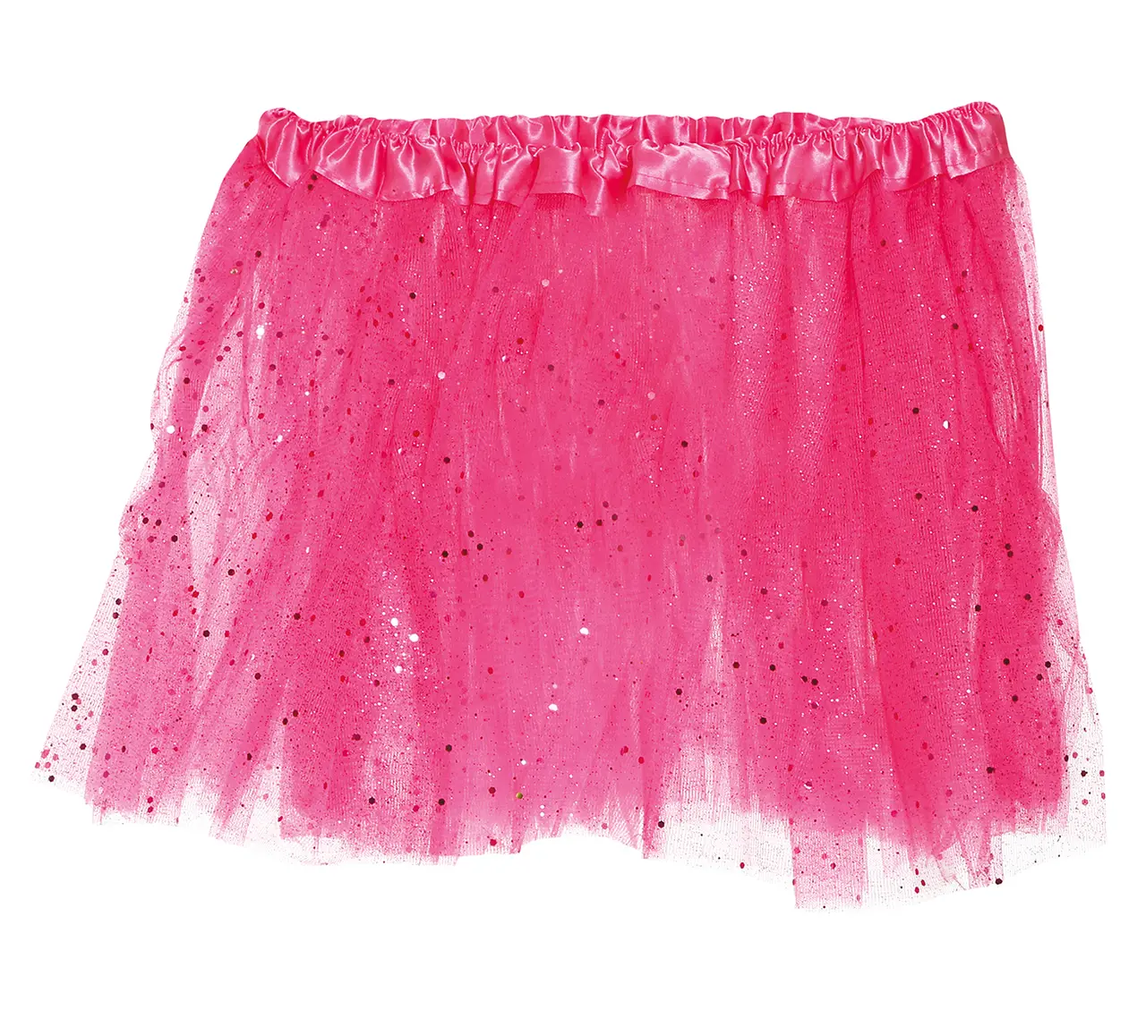 Fuchsia tutu med glimmer til børn, 30 cm