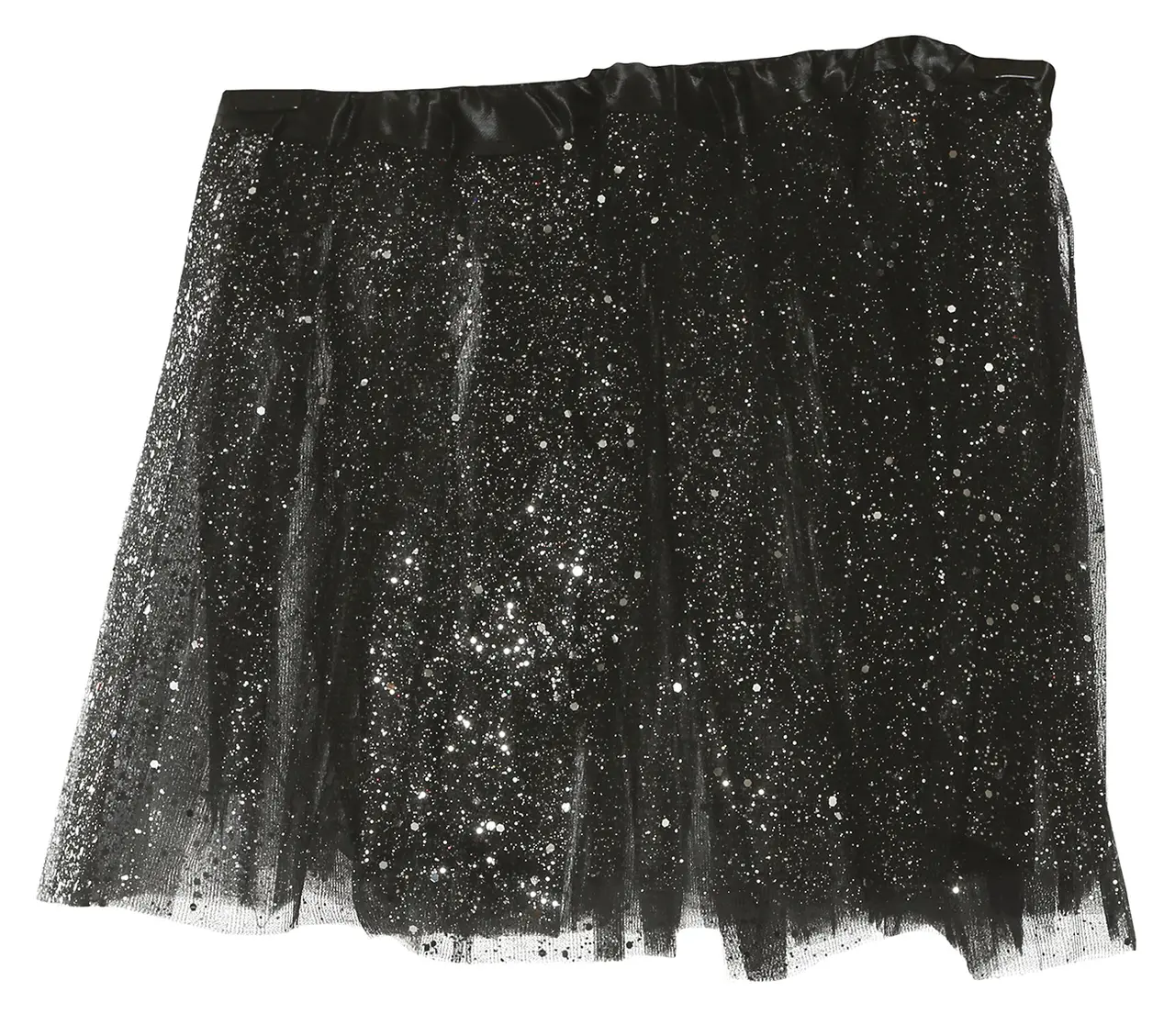 Sort tutu med glimmer til børn, 30 cm