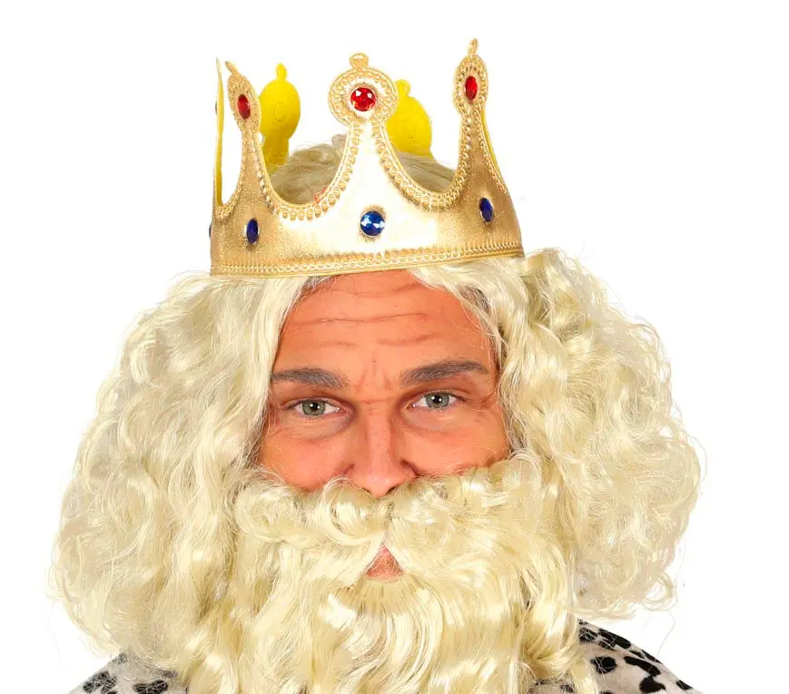 Gylden kongekrone i stof