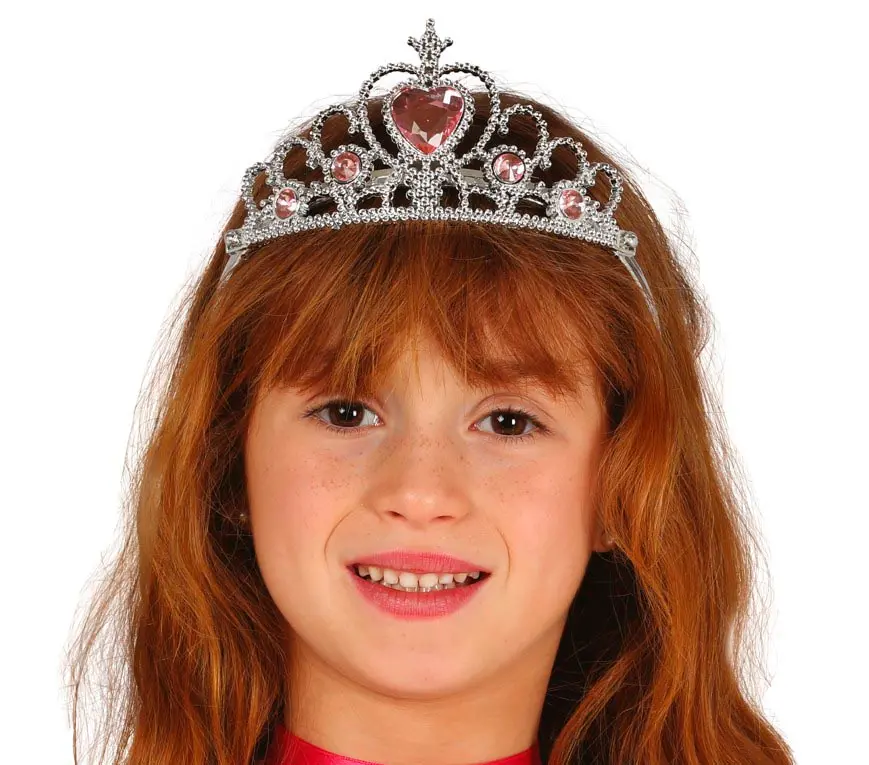 Sølvfarvet prinsessediadem