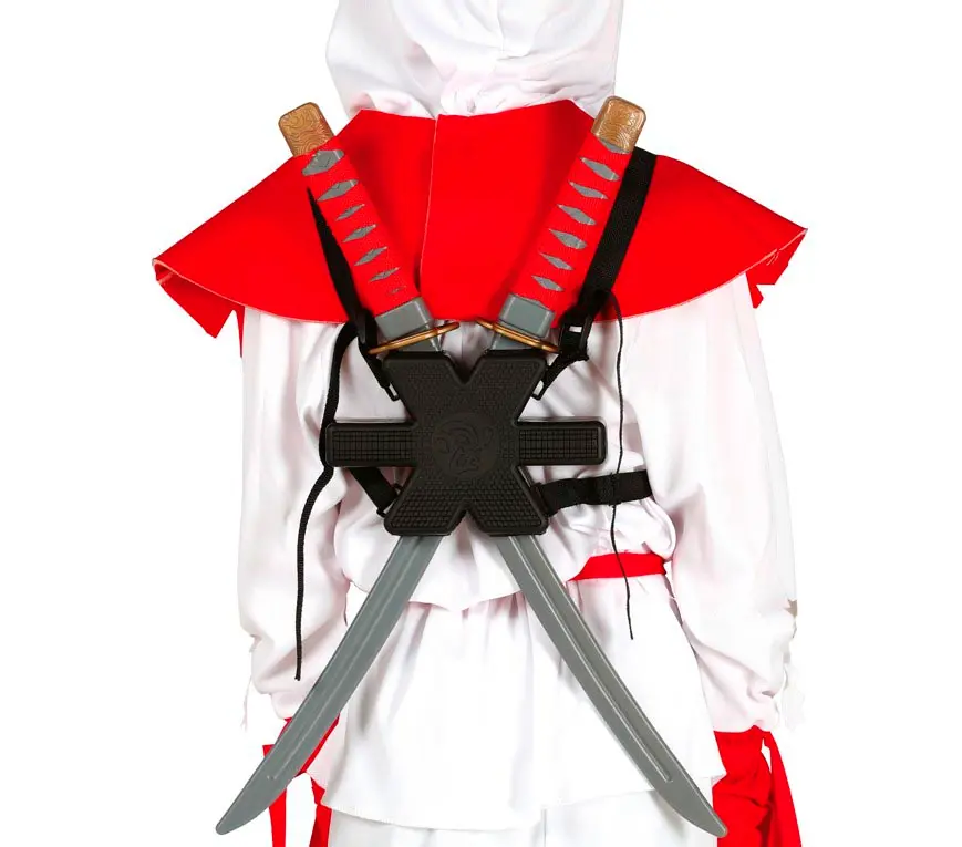 2 samuraisværd til skulderen, 55 cm