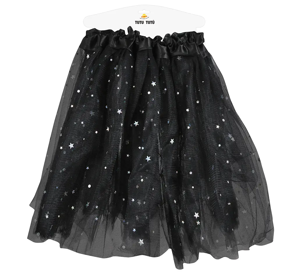 Sort tutu med stjerner 30 cm
