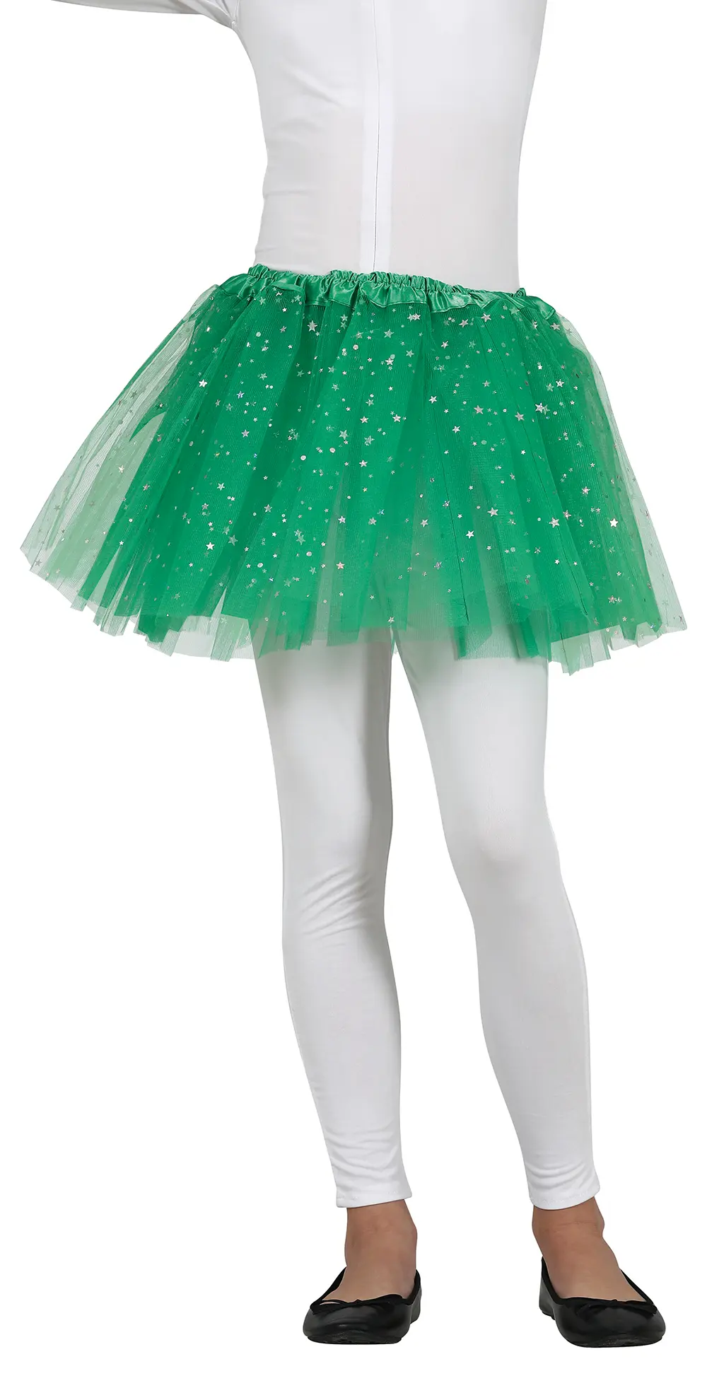 Grøn tutu med stjerner 30 cm