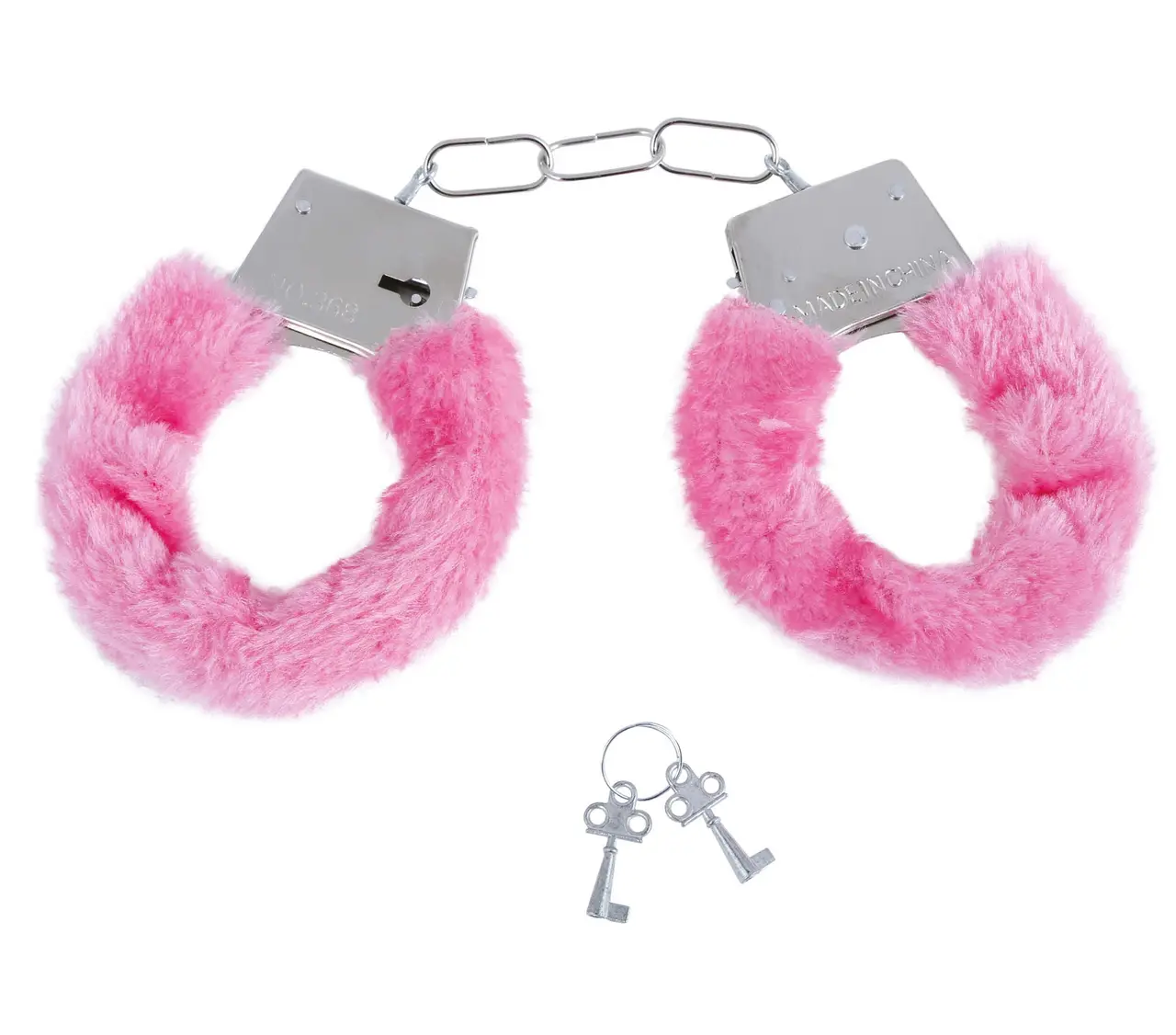 Håndjern med pink fløjl