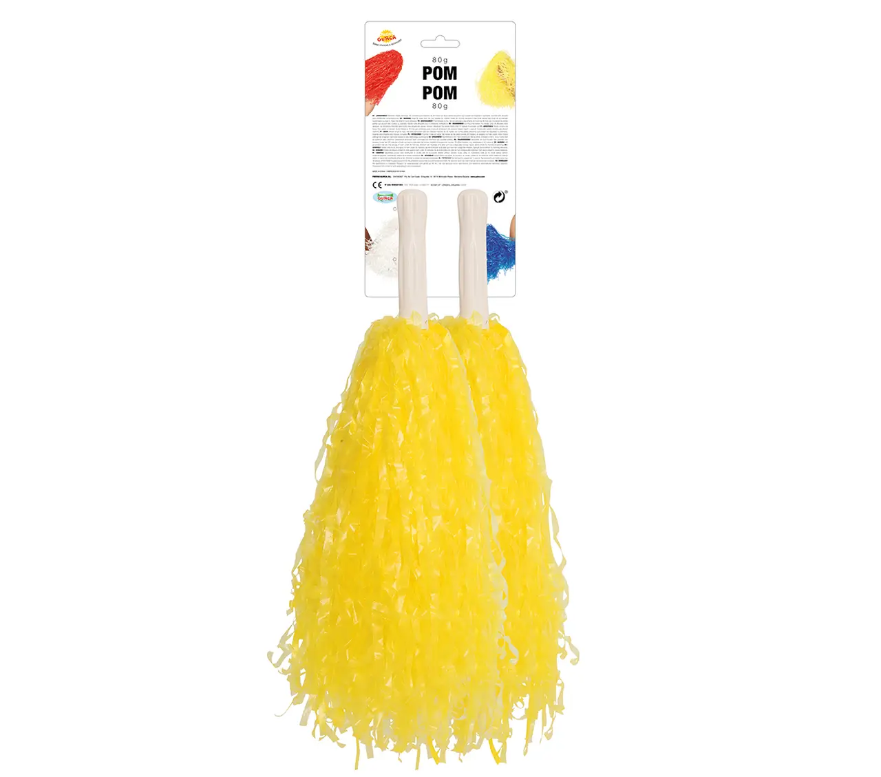 Æske med 2 gule pomponer, 80 g