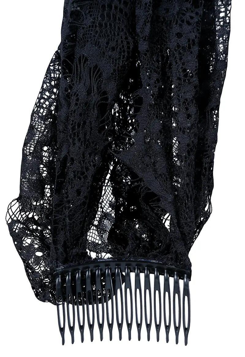 Sort slør, 60 cm