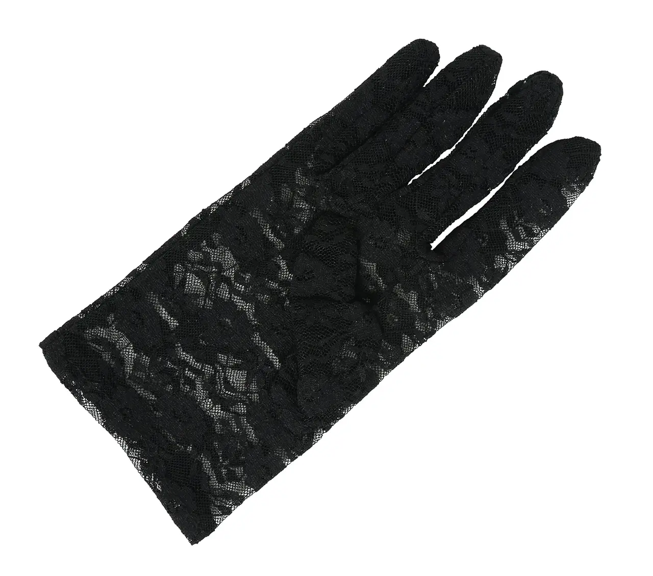 Gennembrudte handsker, 22 cm, sorte