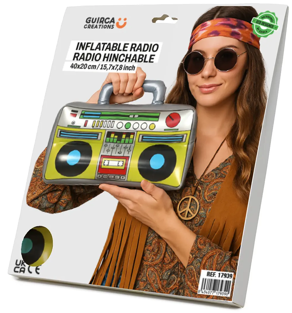 Oppustelig radio 40 × 20 cm
