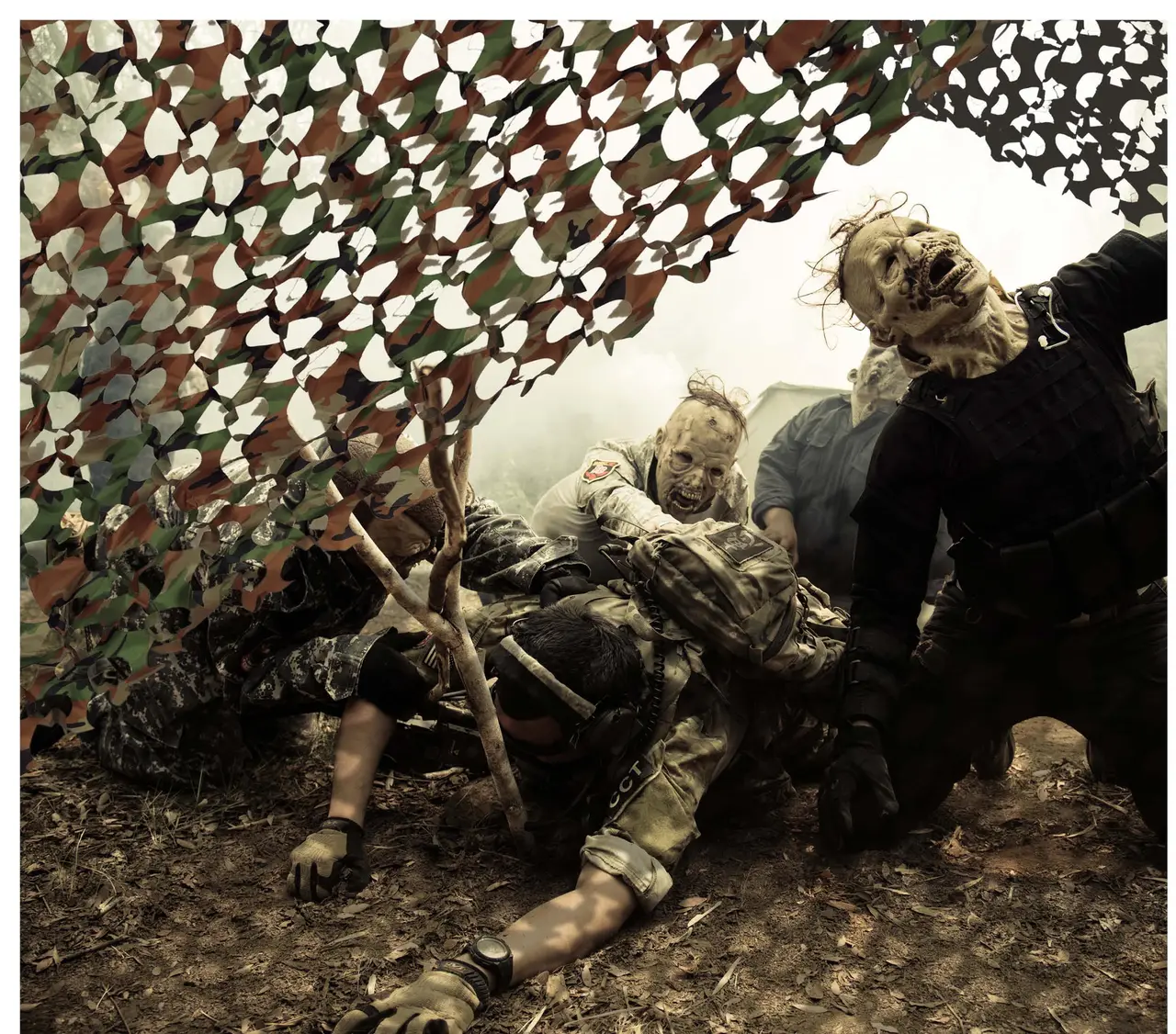 Camouflagestof, 180 × 70 cm