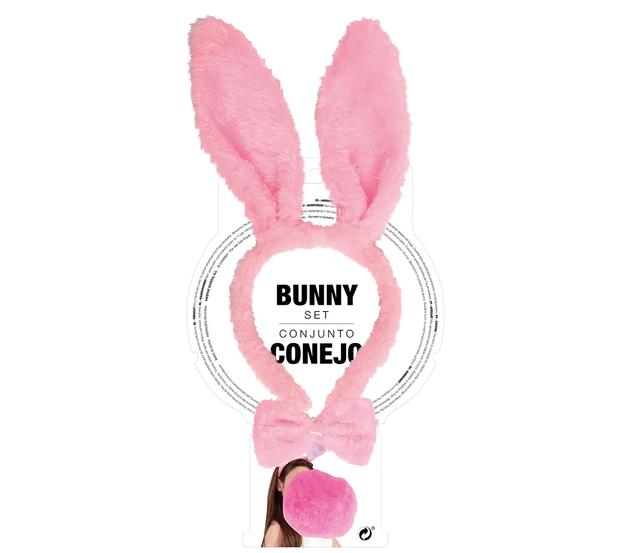 Lyserødt bunnygirl-sæt