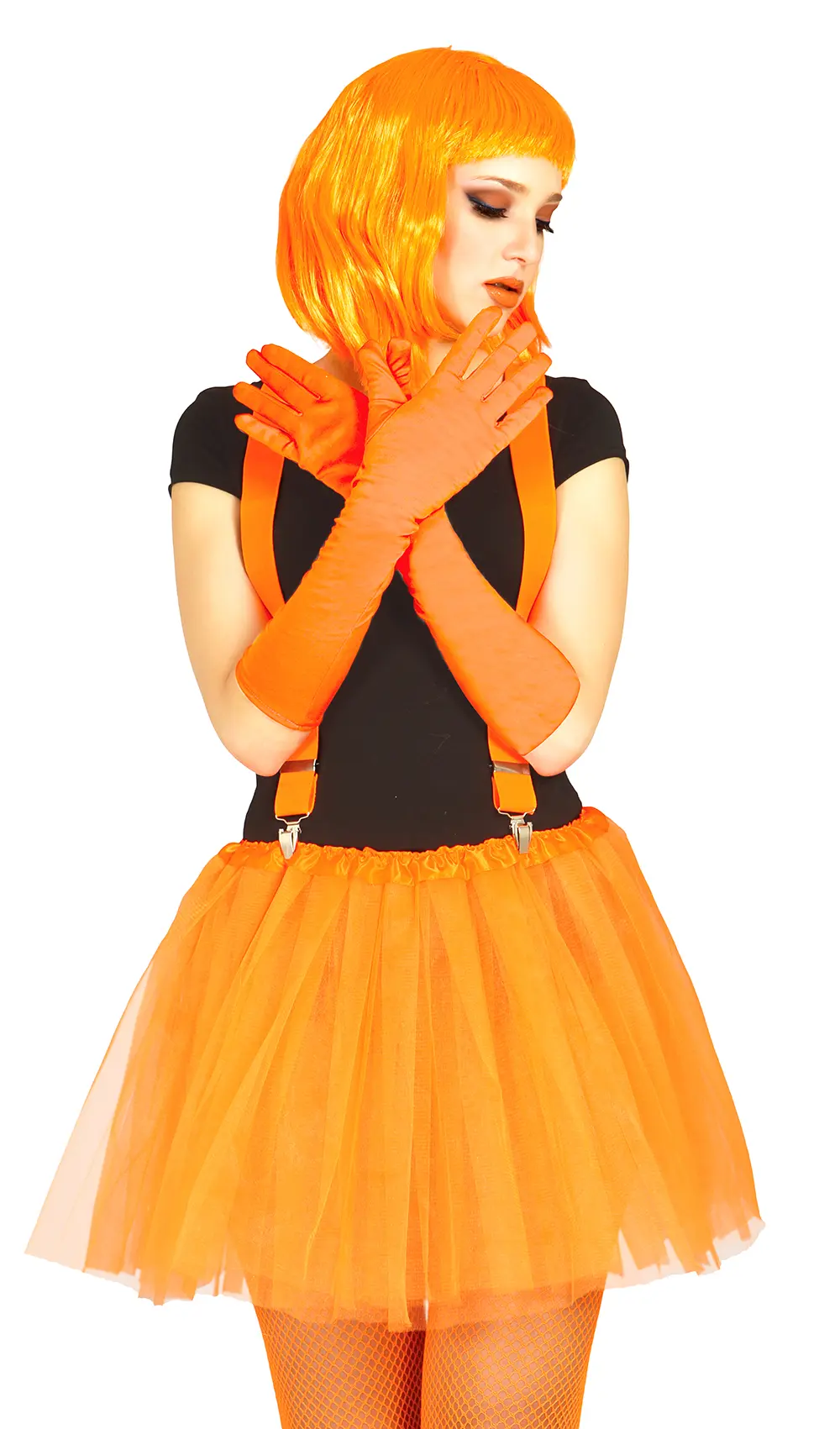 Handsker, 42 cm, neonorange