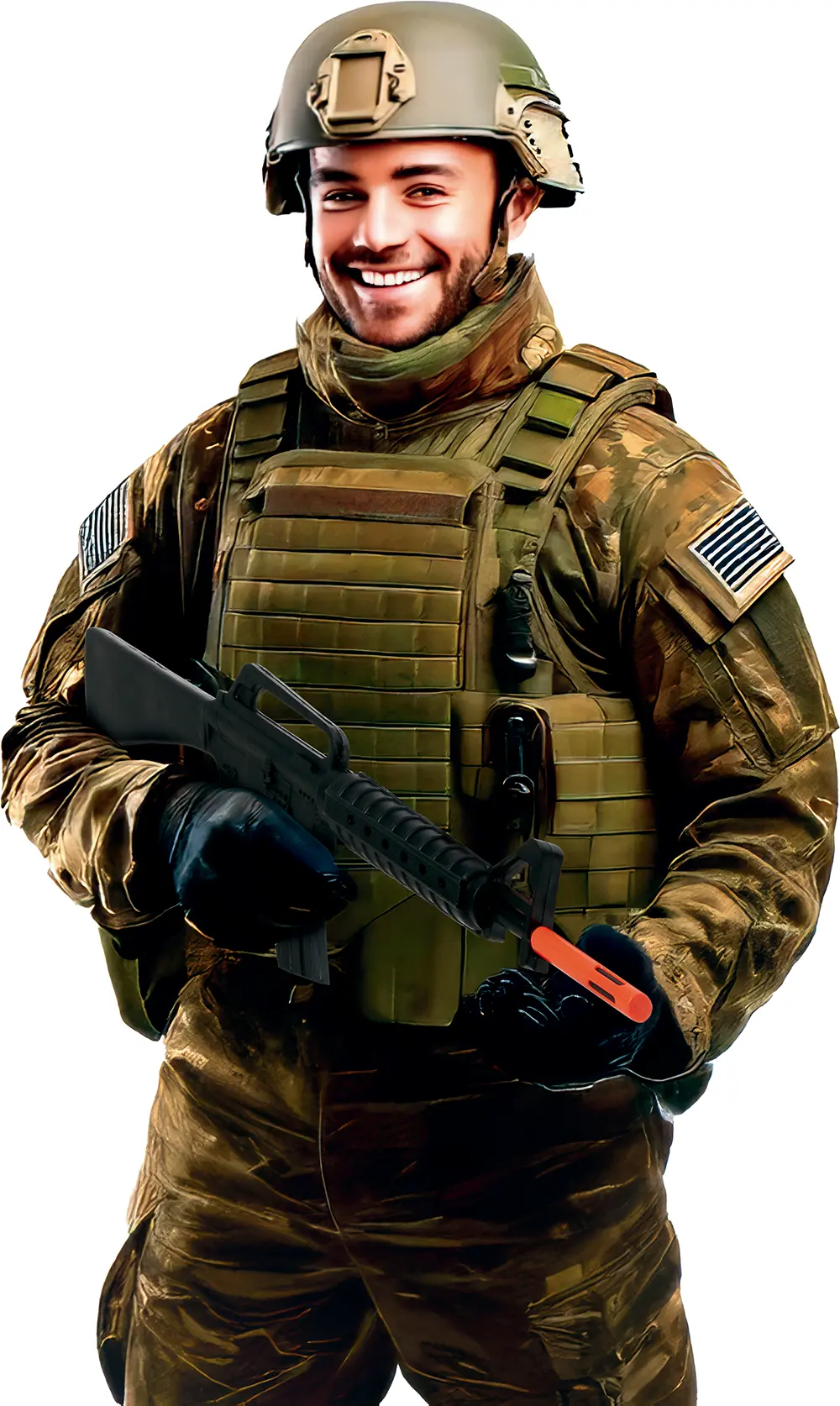 Maskinpistol med lyd, 62 cm