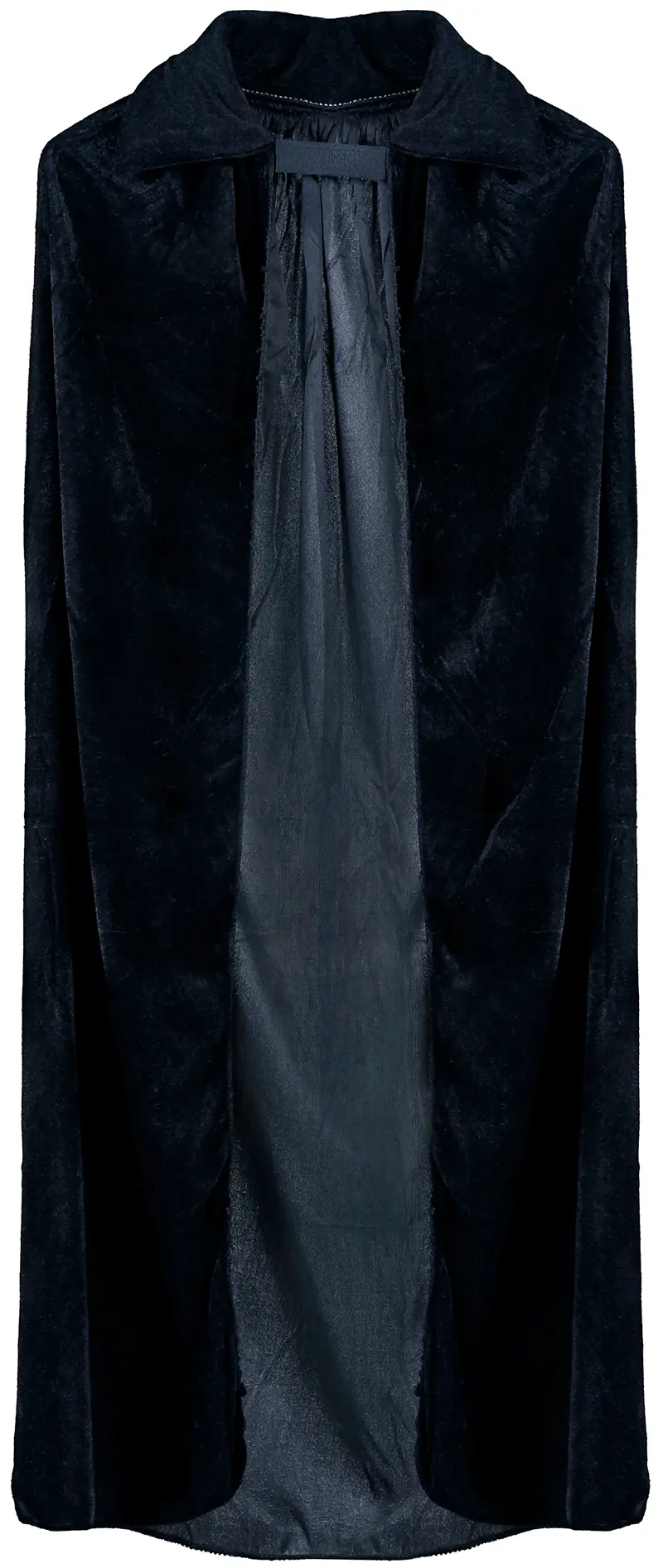 Sort fløjlskappe, 100 cm