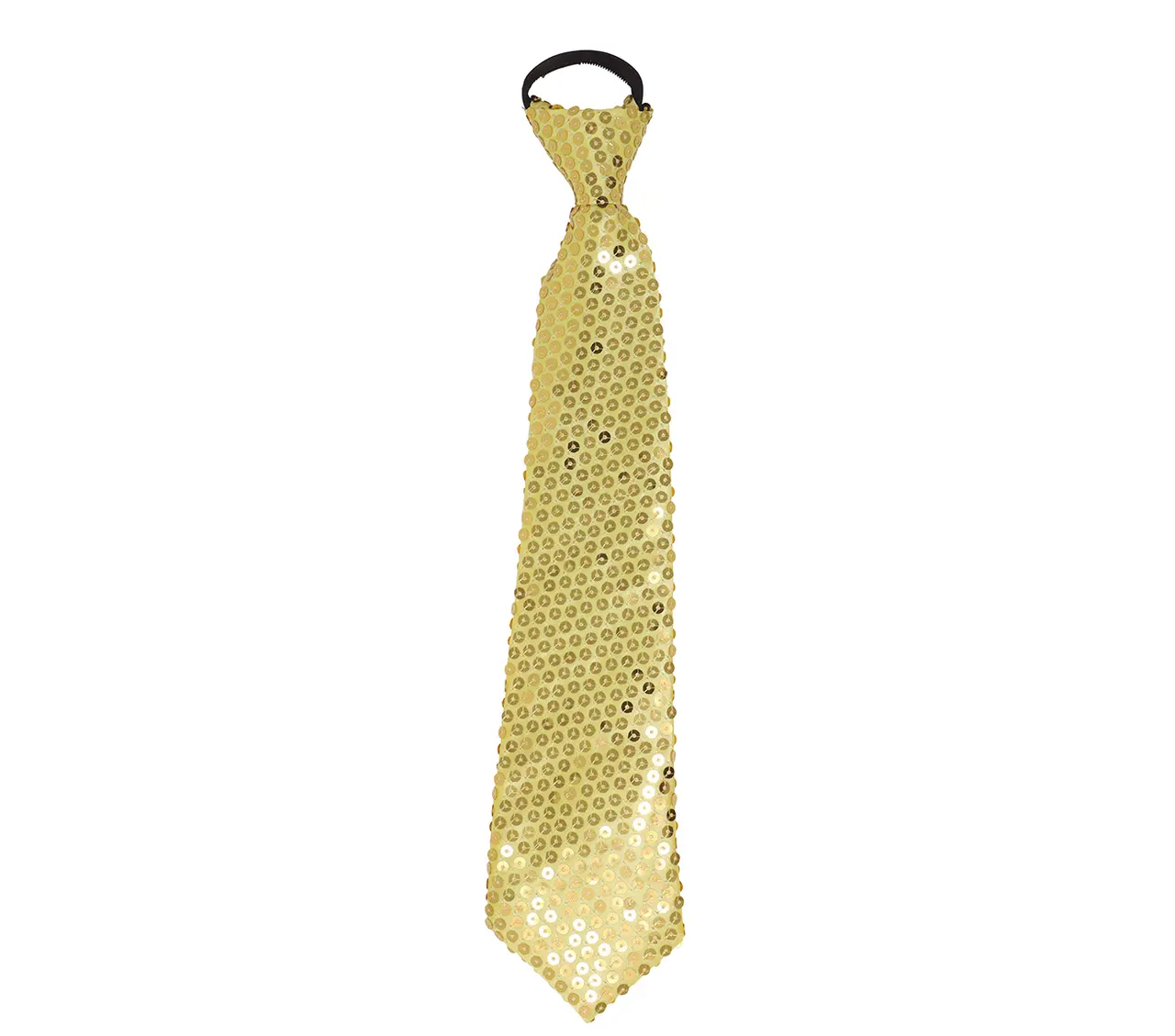 Guldfarvet pailletslips, 35 cm