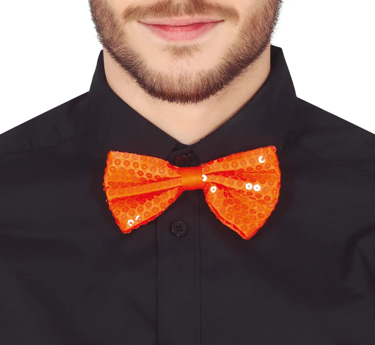 Neonorange pailletbutterfly 13 cm