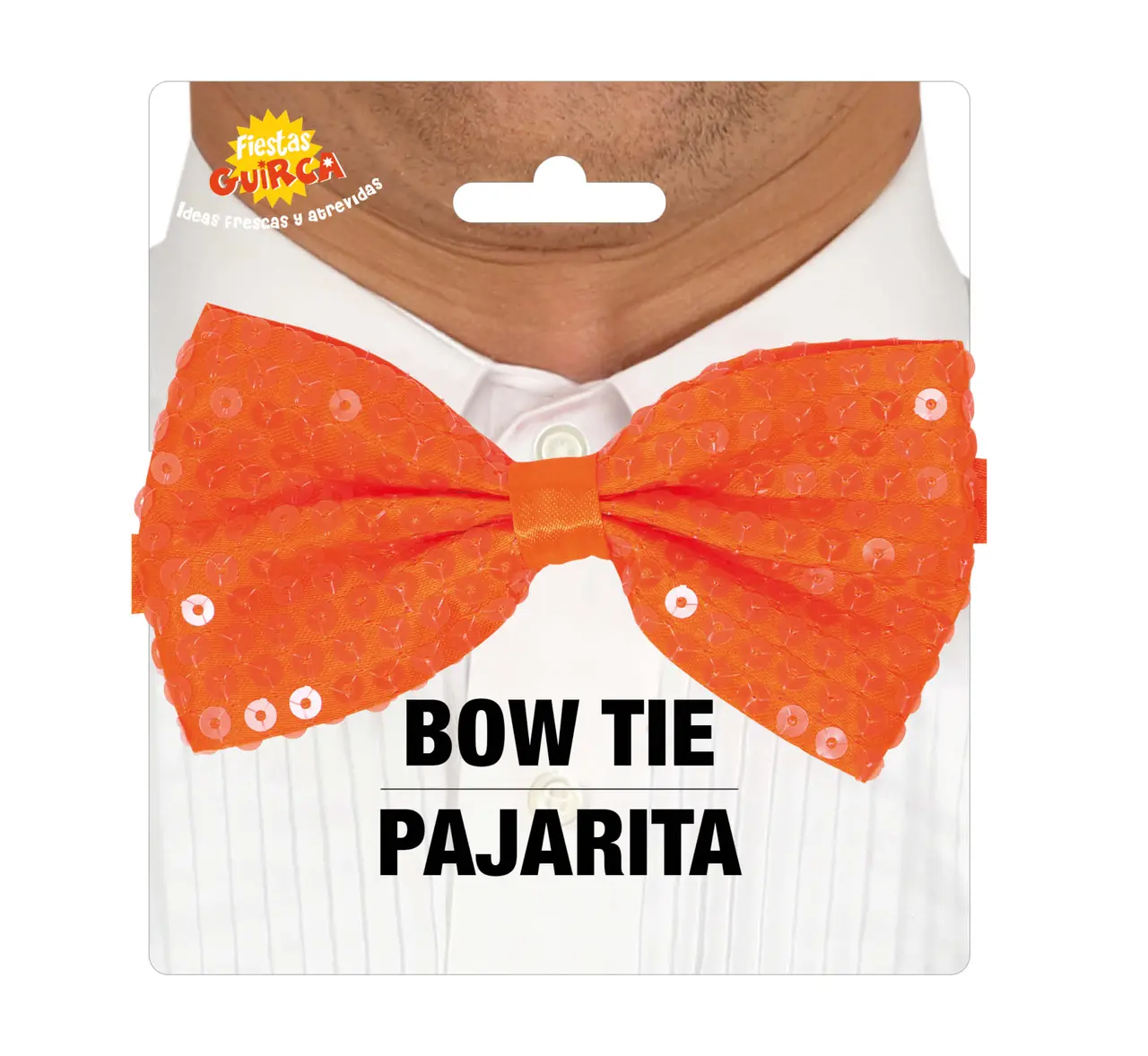 Neonorange pailletbutterfly 13 cm