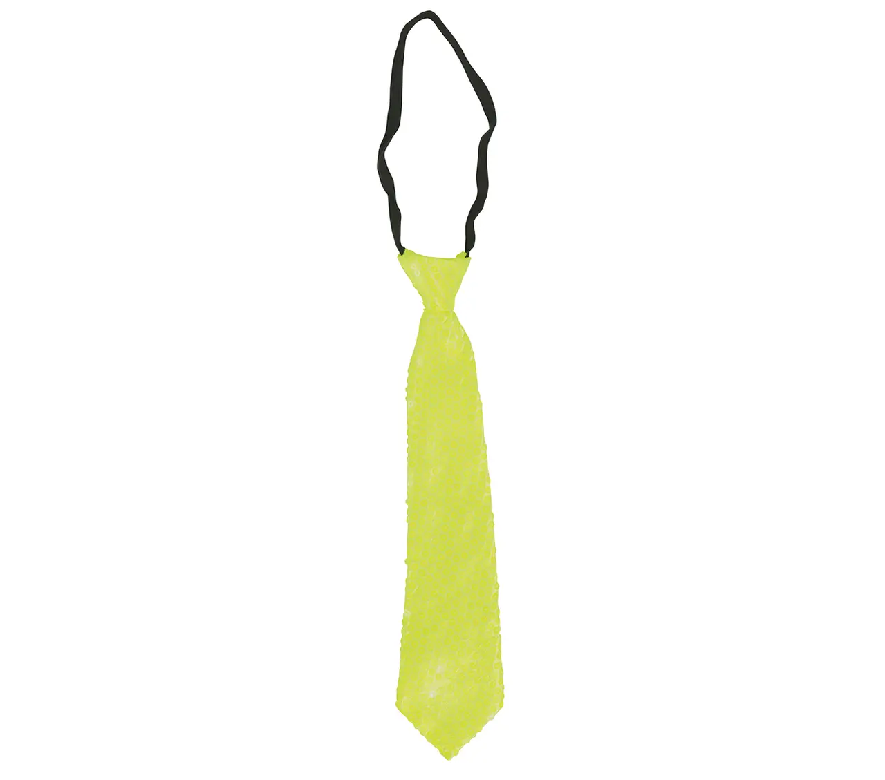 Neongult pailletslips 37 cm