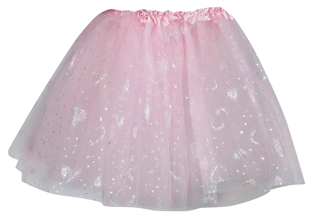 Lyserød tutu med stjerner 30 cm, til børn