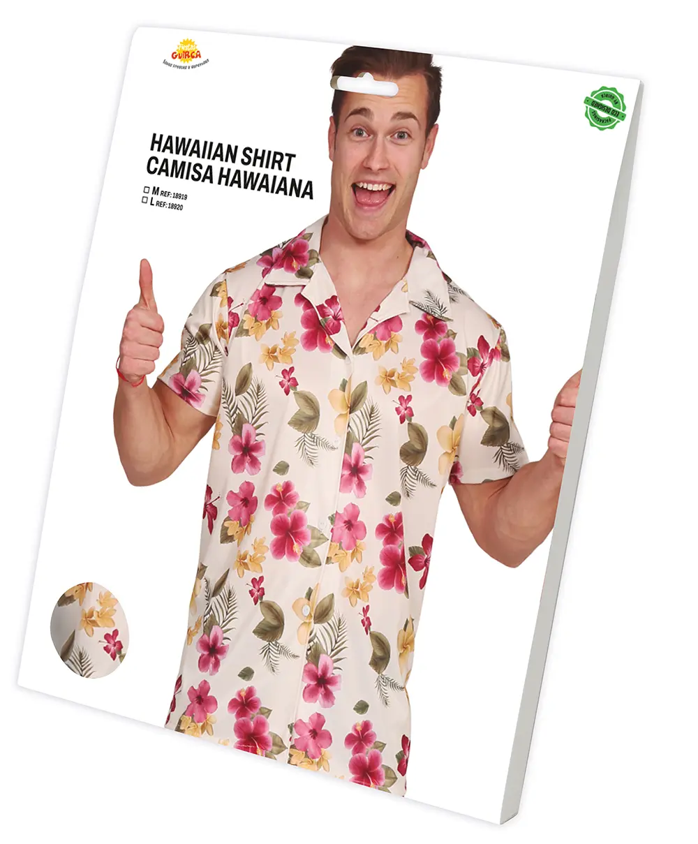 Hawaiiskjorte med blomster til herrer