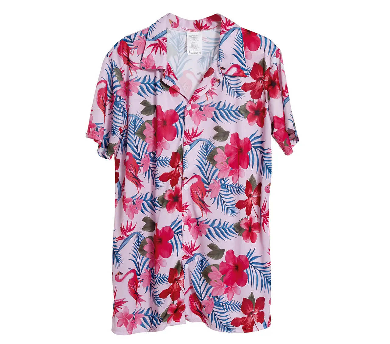 Hawaiiskjorte med flamingoer til herrer