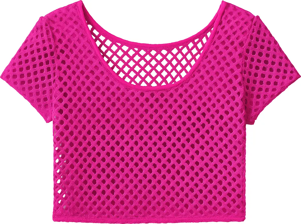 Neonpink net-T-shirt