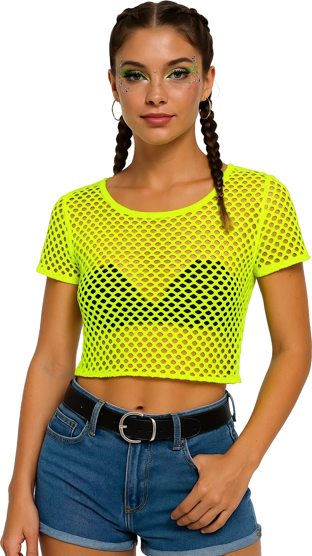 Neongul net-T-shirt