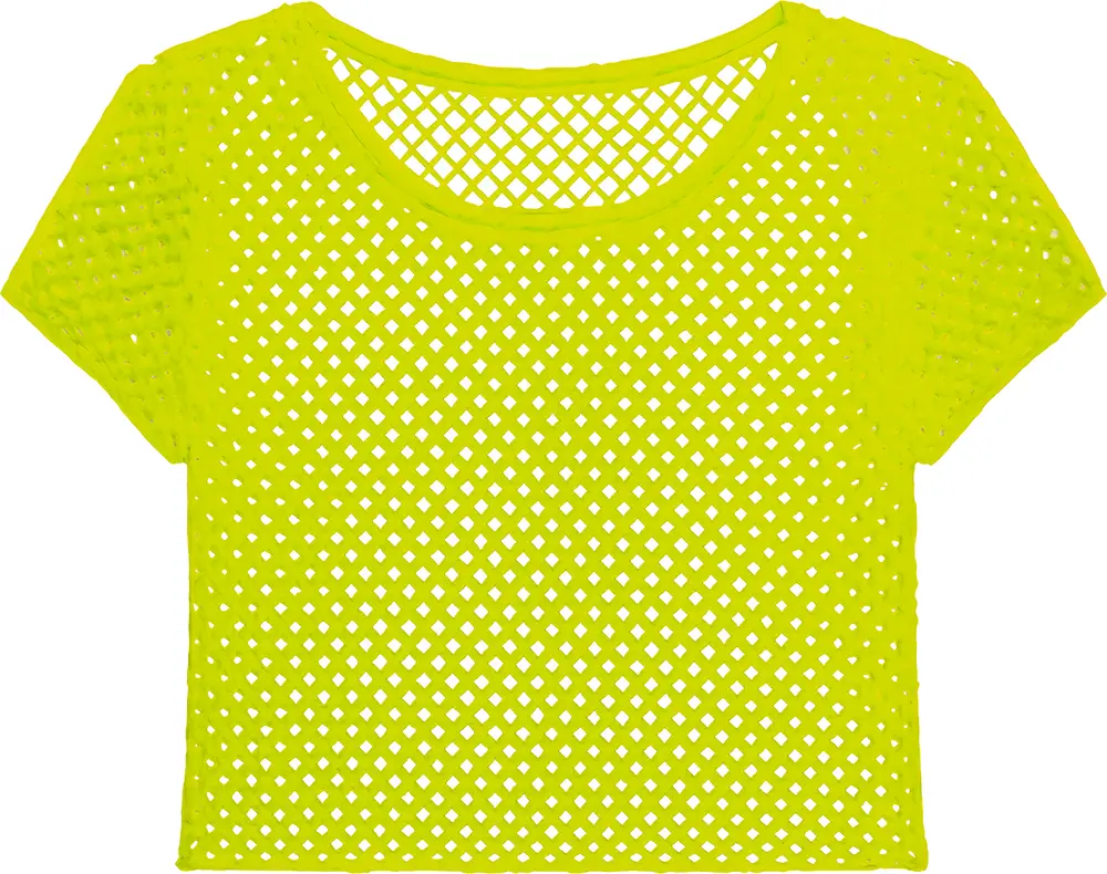 Neongul net-T-shirt