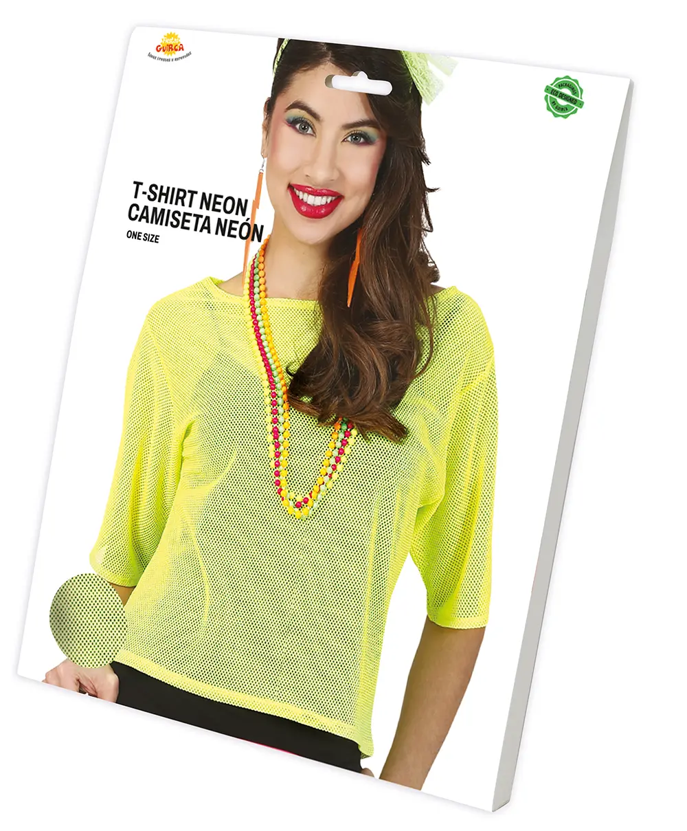 Neongul net-T-shirt