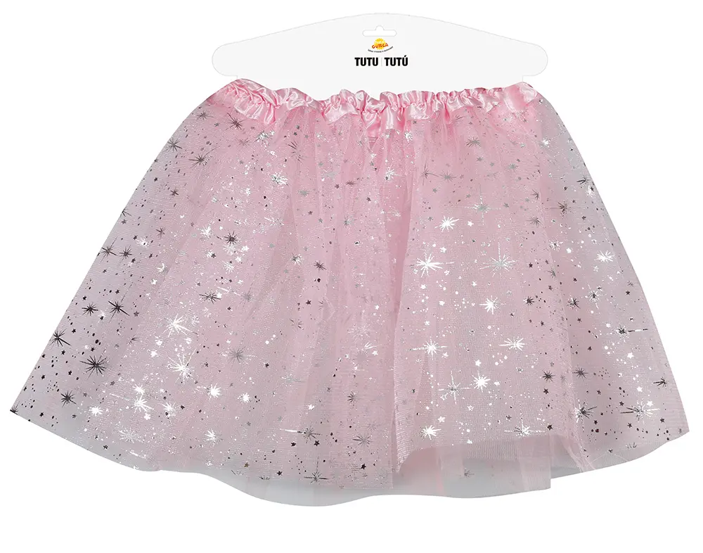 Lyserød tutu med hjerter 30 cm, til børn