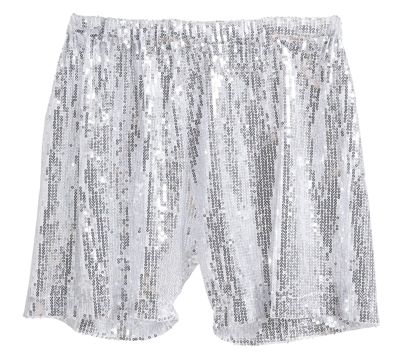 Sølvfarvede pailletshorts 42-44