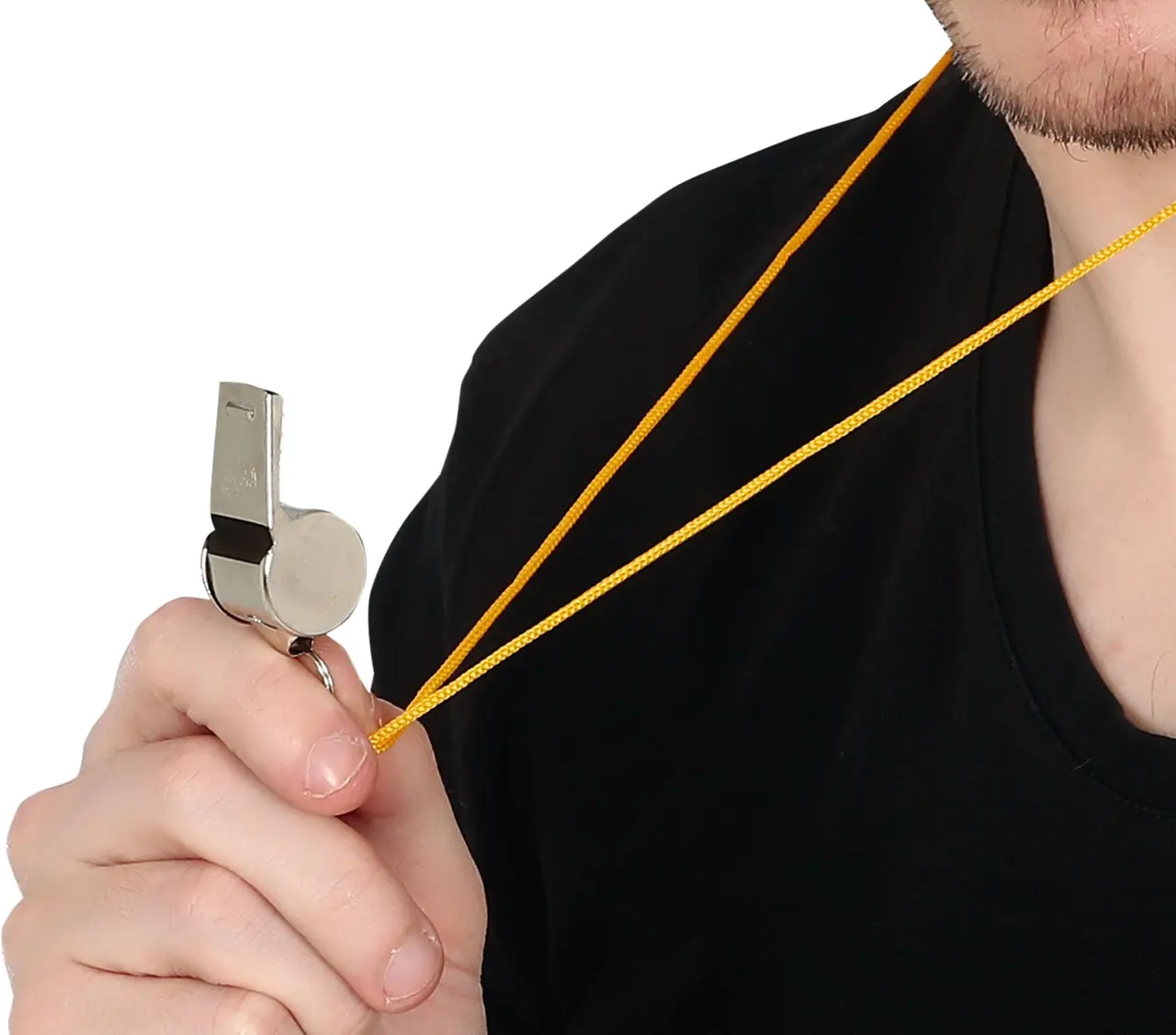 4 metalfløjter med snor
